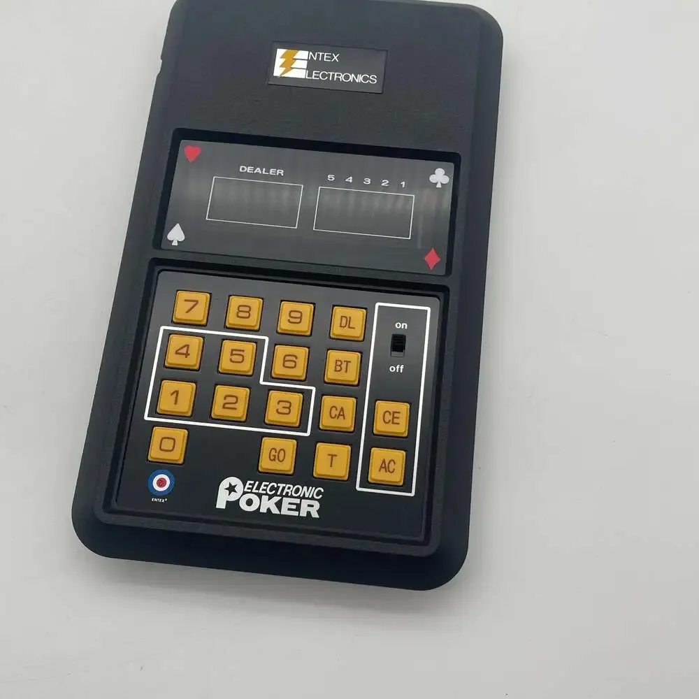 Vintage 1979 Entex Electronic Poker Handheld Game No. 6005 with Box and Instruct